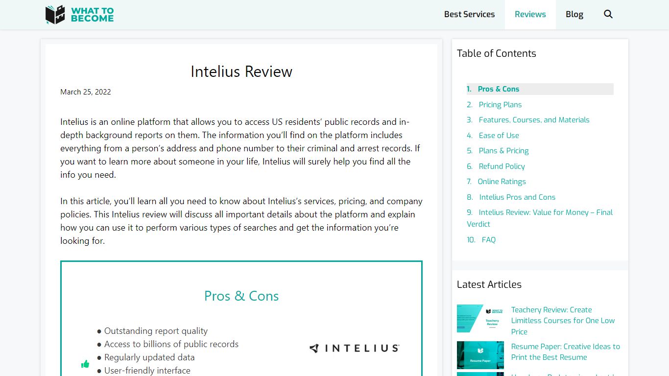 Intelius Review - What To Become